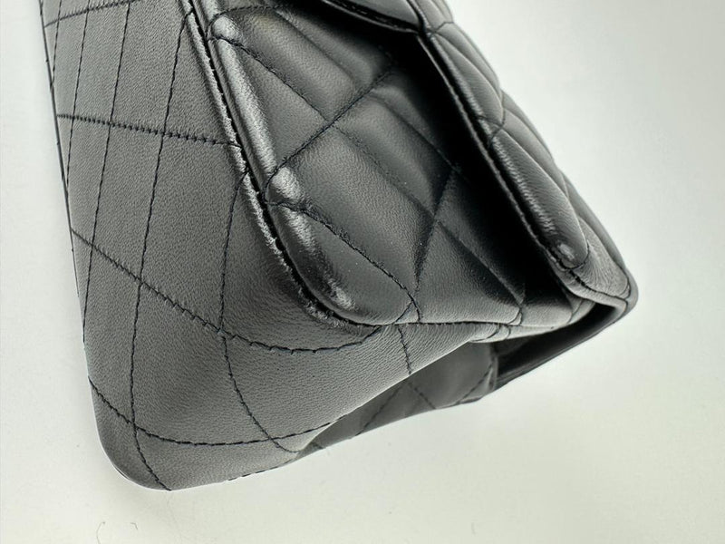 A69900 Mini Rectangular Classic Lambskin Flap Bag in Black LGHW