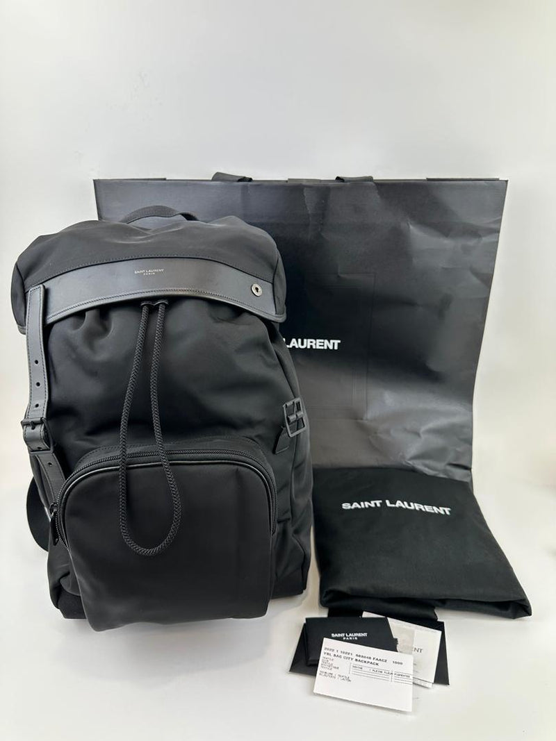 Nylon Leather Black Moon Backpack