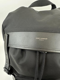 Nylon Leather Black Moon Backpack