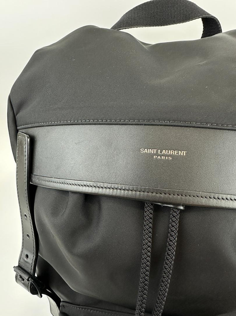 Nylon Leather Black Moon Backpack