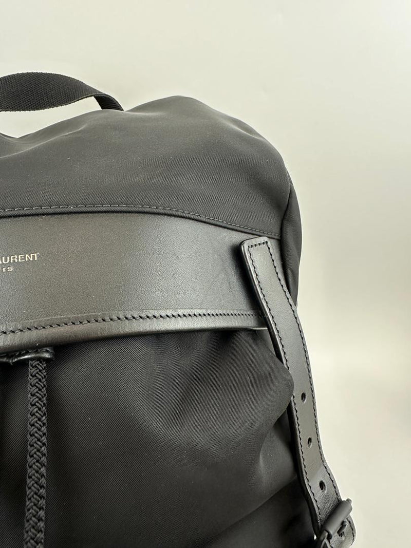Nylon Leather Black Moon Backpack