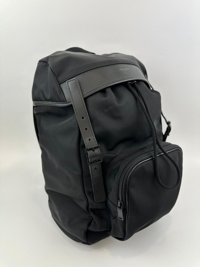 Nylon Leather Black Moon Backpack