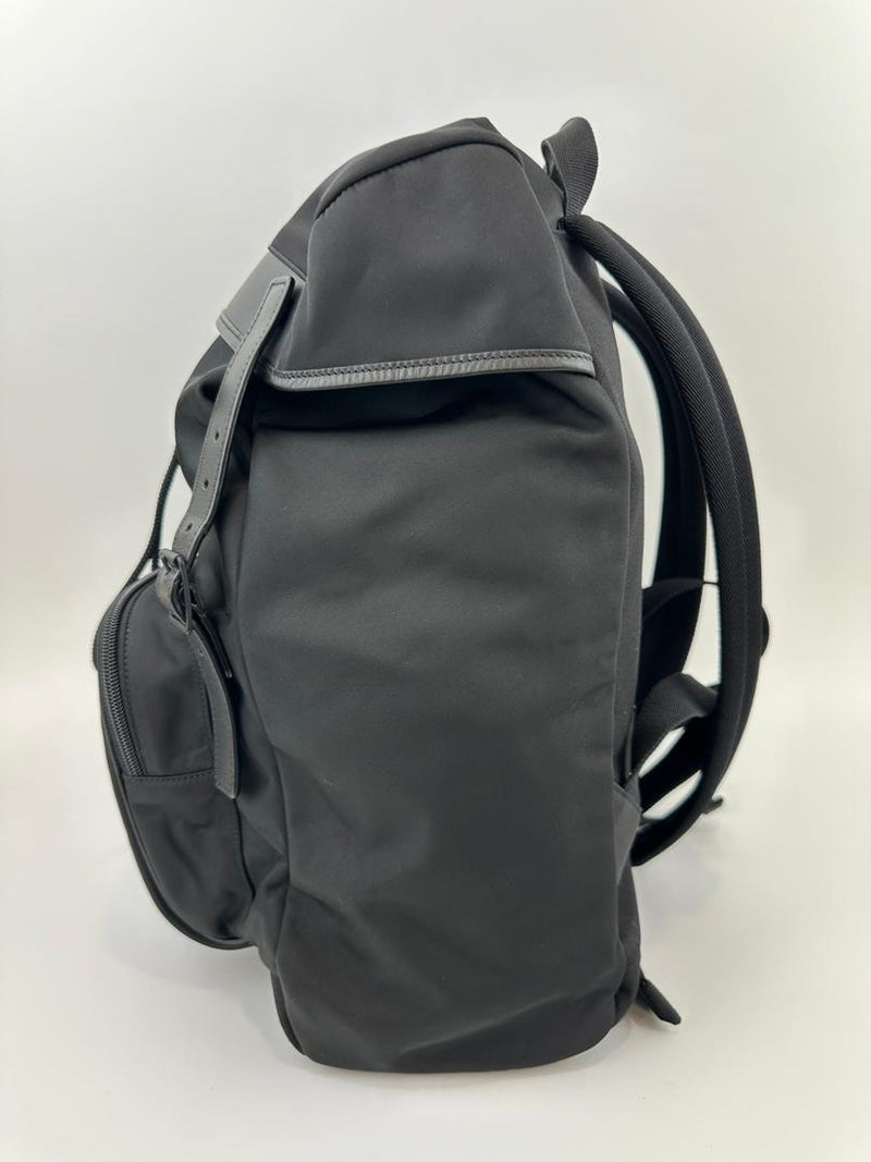 Nylon Leather Black Moon Backpack