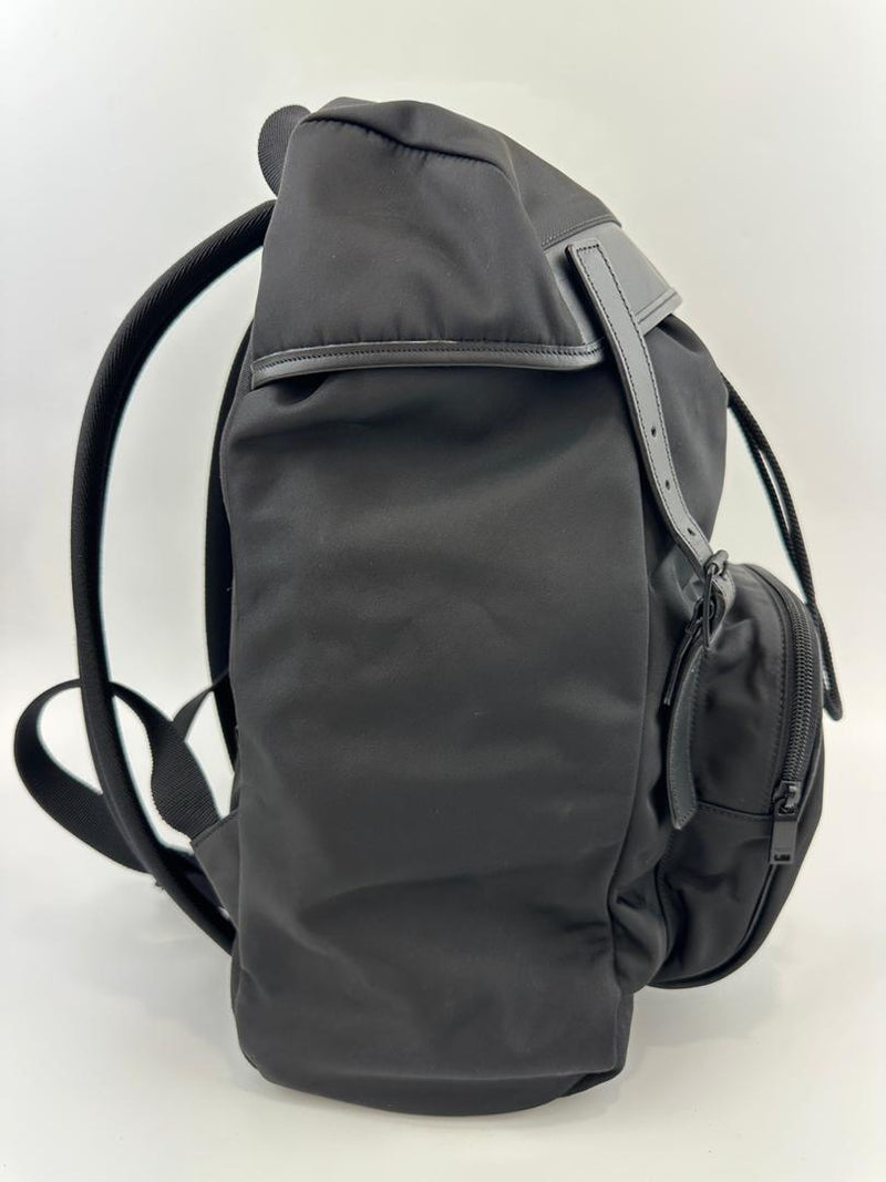 Nylon Leather Black Moon Backpack