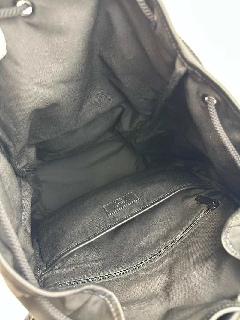 Nylon Leather Black Moon Backpack