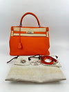 Kelly 35 Orange Togo PHW Retourne (Cash Price in Description)
