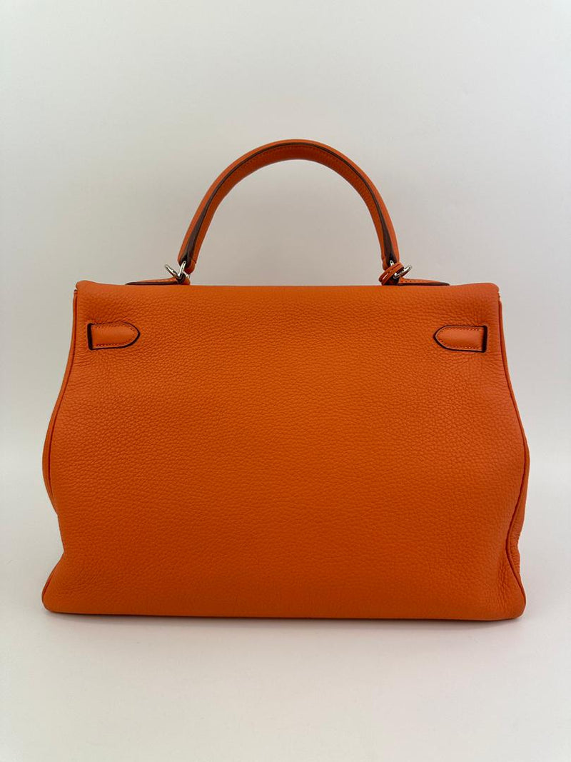 Kelly 35 Orange Togo PHW Retourne (Cash Price in Description)