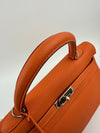 Kelly 35 Orange Togo PHW Retourne (Cash Price in Description)