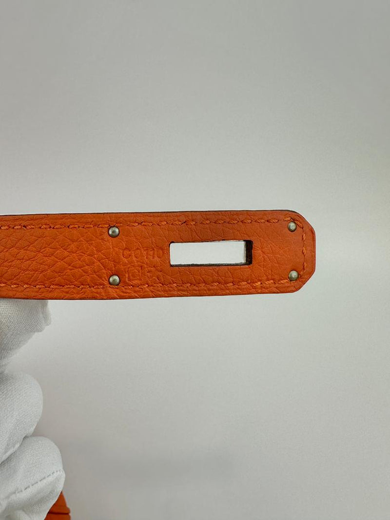 Kelly 35 Orange Togo PHW Retourne (Cash Price in Description)