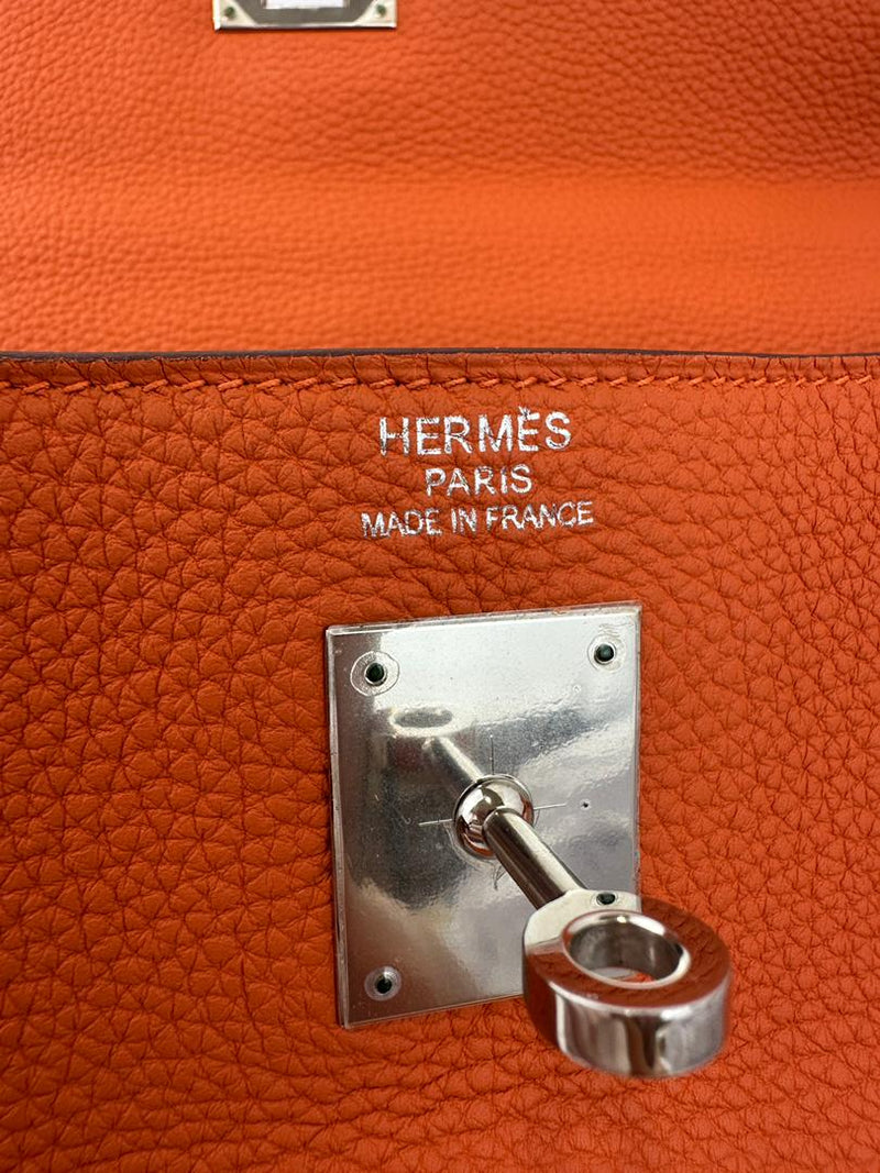 Kelly 35 Orange Togo PHW Retourne (Cash Price in Description)