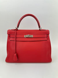 Kelly 32 Clemence Rouge Casaque Retourne PHW (Cash Price in Description)