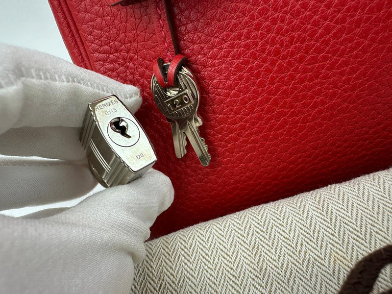 Kelly 32 Clemence Rouge Casaque Retourne PHW (Cash Price in Description)