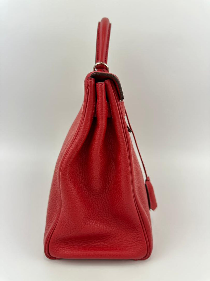 Kelly 32 Clemence Rouge Casaque Retourne PHW (Cash Price in Description)