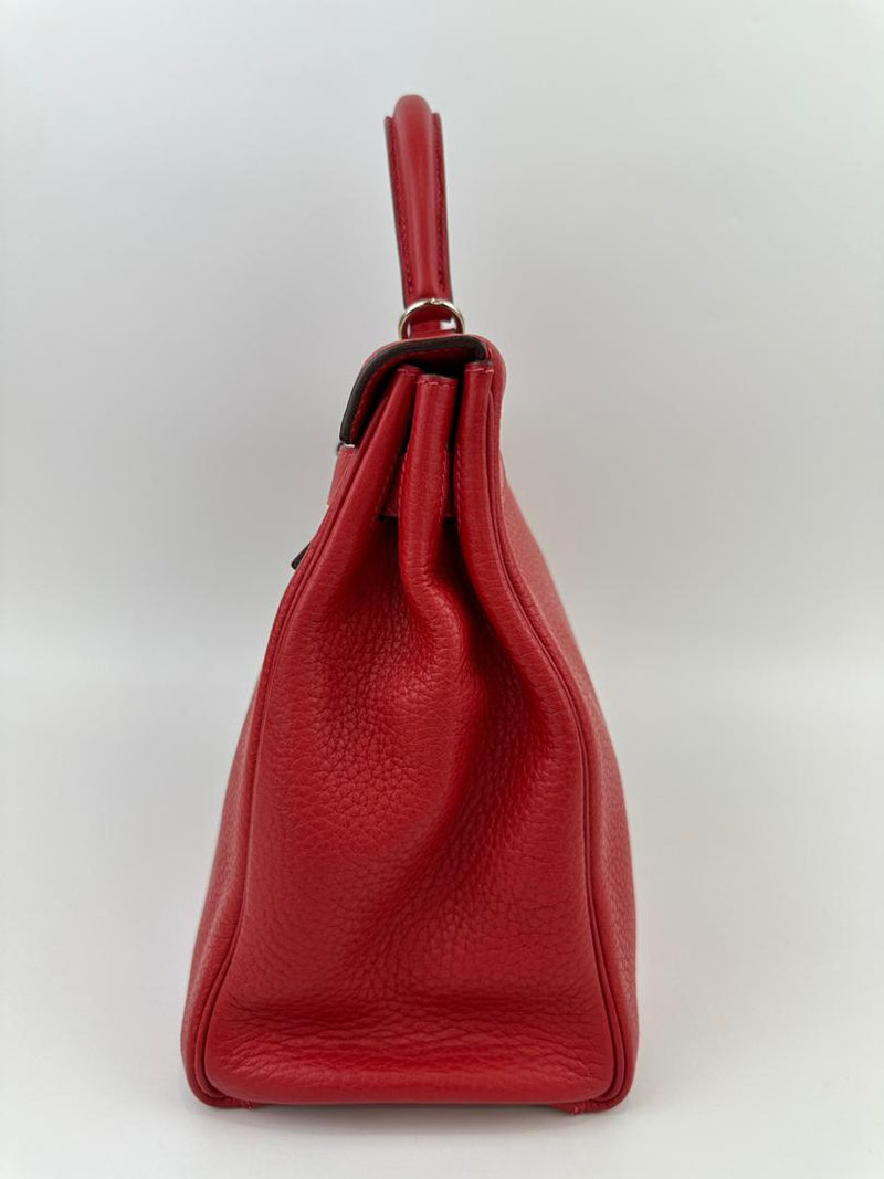 Kelly 32 Clemence Rouge Casaque Retourne PHW (Cash Price in Description)