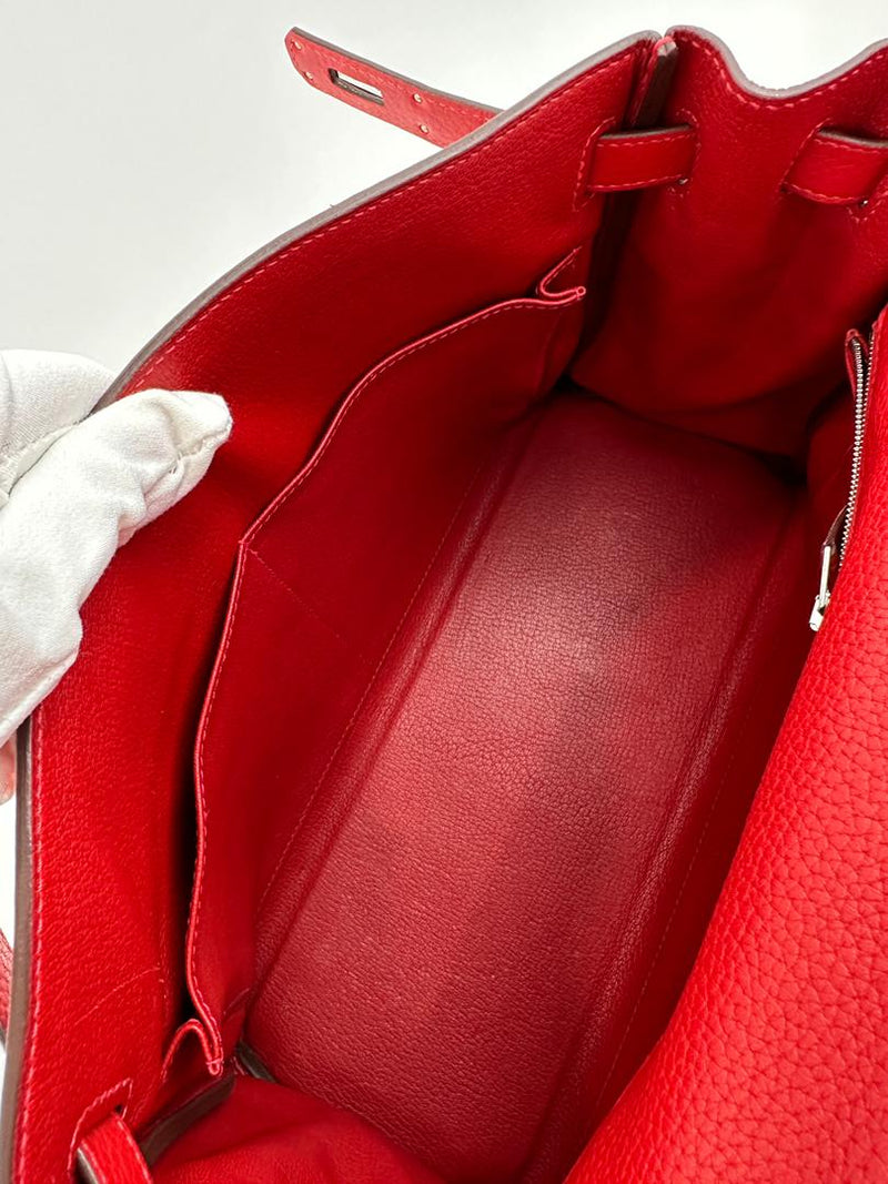 Kelly 32 Clemence Rouge Casaque Retourne PHW (Cash Price in Description)