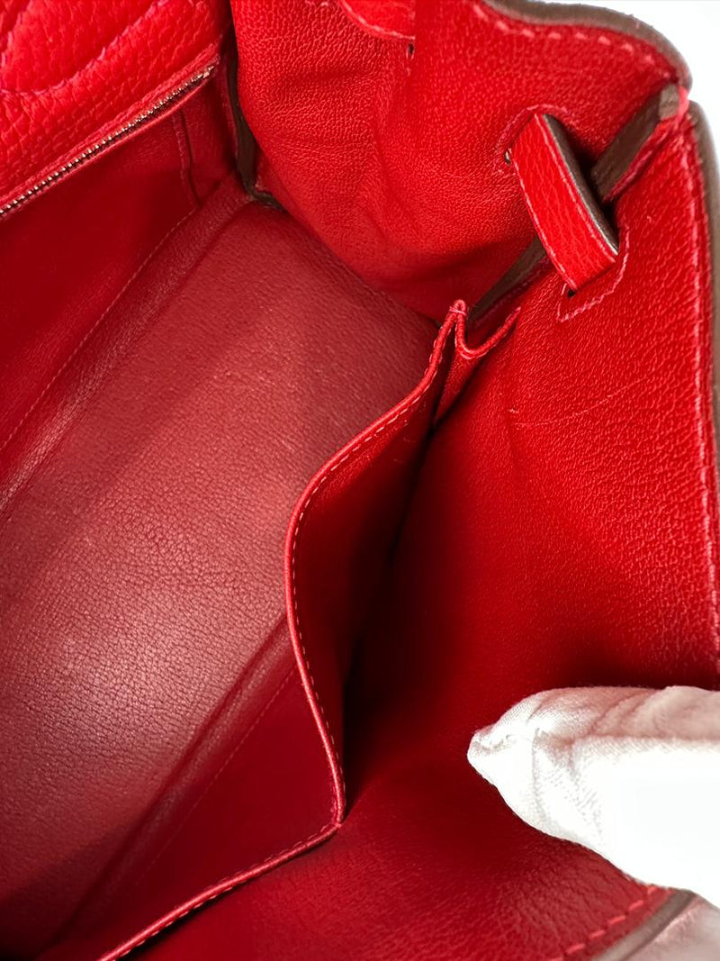 Kelly 32 Clemence Rouge Casaque Retourne PHW (Cash Price in Description)