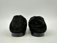 Mule Femme Rex Chevre Velours / Broderies Noir Suede Flats Size 36.5