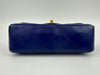 Mini Rectangular Flap in Blue Lambskin GHW
