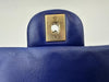 Mini Rectangular Flap in Blue Lambskin GHW