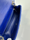 Mini Rectangular Flap in Blue Lambskin GHW