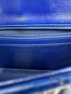 Mini Rectangular Flap in Blue Lambskin GHW