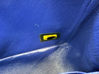 Mini Rectangular Flap in Blue Lambskin GHW