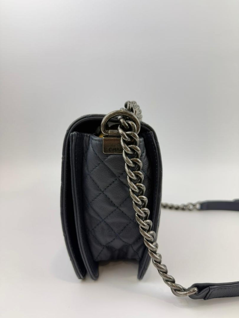 Medium Boy Bag in Reverso Calfskin RHW