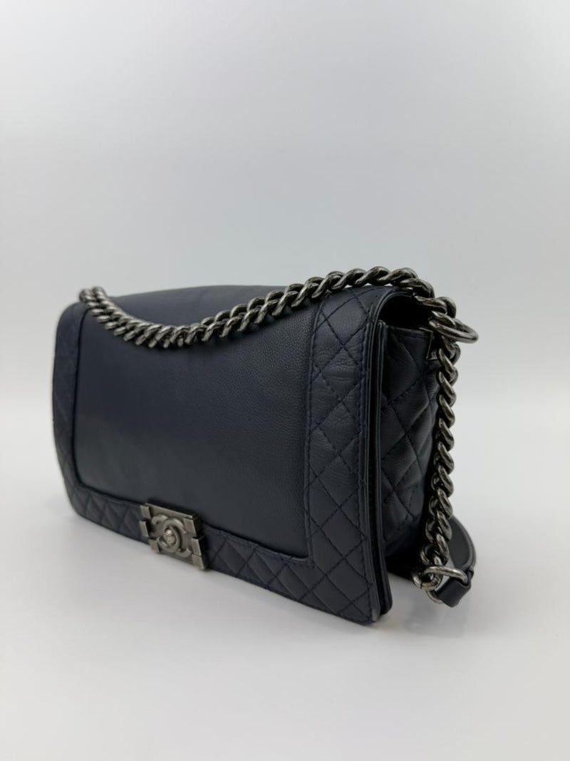 Medium Boy Bag in Reverso Calfskin RHW