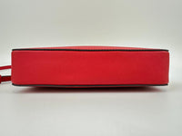 Red Saffiano Leather Jet Set Camera Crossbody Bag