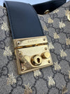 GG Supreme Monogram Bees Medium Padlock Tote