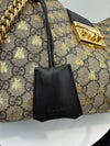 GG Supreme Monogram Bees Medium Padlock Tote