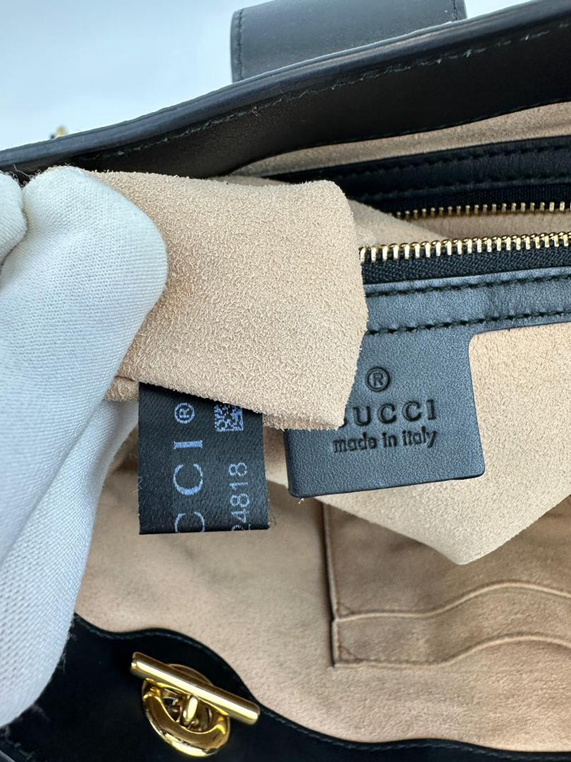 GG Supreme Monogram Bees Medium Padlock Tote