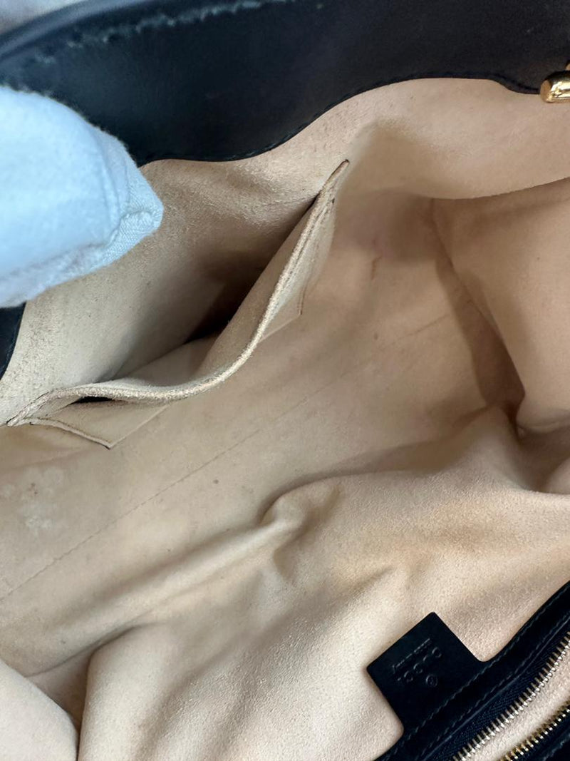 GG Supreme Monogram Bees Medium Padlock Tote