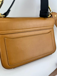 C Tan Calfskin Shoulder Bag
