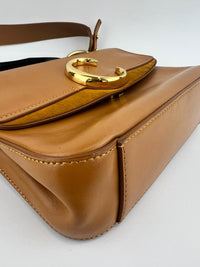 C Tan Calfskin Shoulder Bag