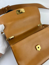 C Tan Calfskin Shoulder Bag