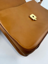 C Tan Calfskin Shoulder Bag