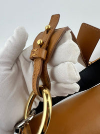 C Tan Calfskin Shoulder Bag