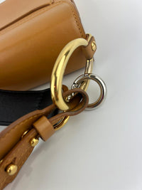 C Tan Calfskin Shoulder Bag