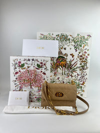 Miss Caro Mini Powder Beige Macrocannage Lambskin Bag