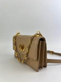 Miss Caro Mini Powder Beige Macrocannage Lambskin Bag