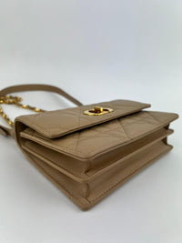 Miss Caro Mini Powder Beige Macrocannage Lambskin Bag