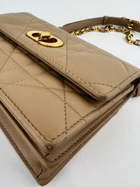 Miss Caro Mini Powder Beige Macrocannage Lambskin Bag