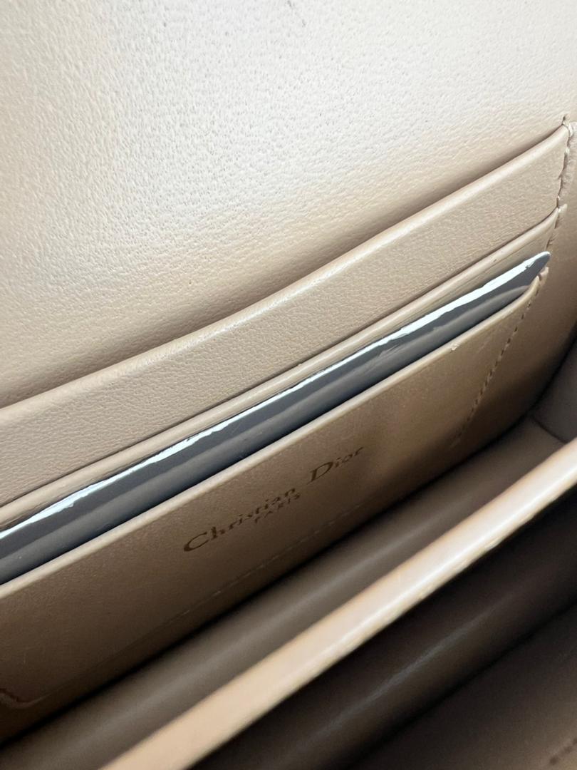 Miss Caro Mini Powder Beige Macrocannage Lambskin Bag