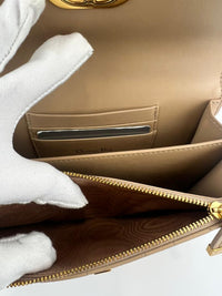 Miss Caro Mini Powder Beige Macrocannage Lambskin Bag