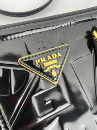 BN2492 Spazzolato Patent Leather Tote Black