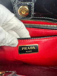 BN2492 Spazzolato Patent Leather Tote Black