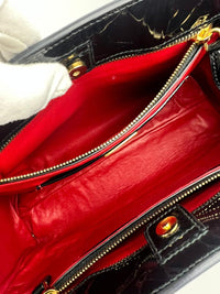 BN2492 Spazzolato Patent Leather Tote Black