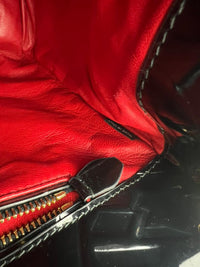 BN2492 Spazzolato Patent Leather Tote Black