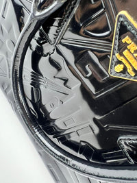 BN2492 Spazzolato Patent Leather Tote Black